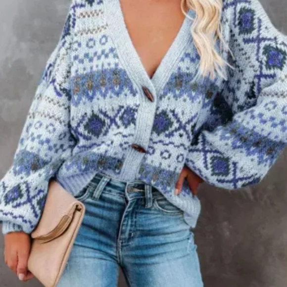 New boutique Aztec toggle cardigan - Picture 1 of 16